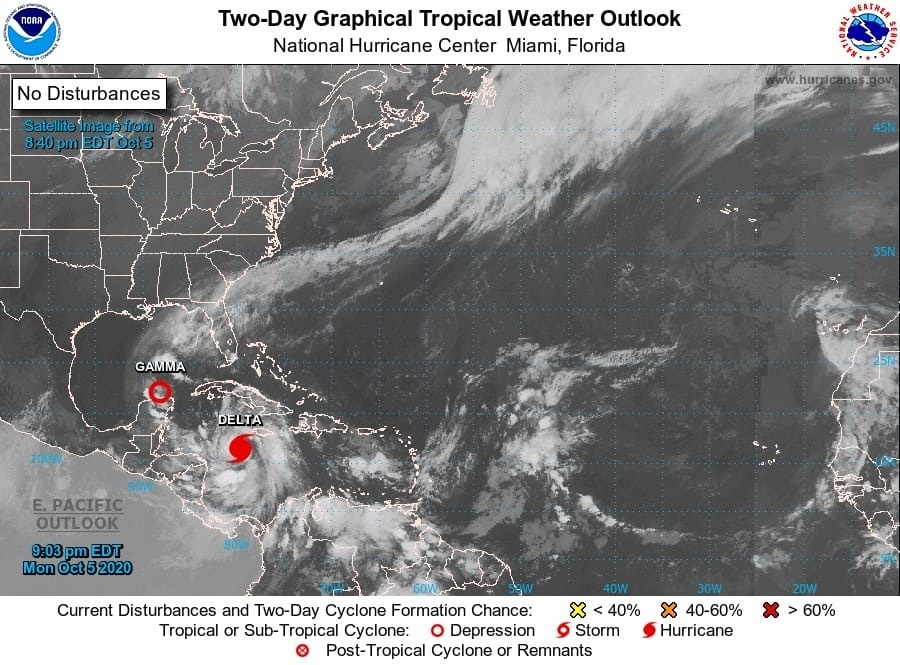 HURACÁN DELTA IMPACTARÁ A PRIMERA HORA DE MARTES EN QUINTANA ROO