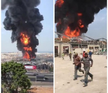 Primero la explosión en Beirut, ahora se incendió un depósito de aceite