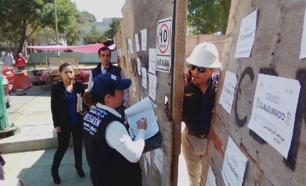Clausuran obra de CETRAM por irregularidades, en Iztacalco