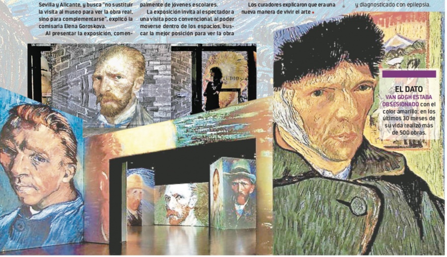 Animan obra de Van Gogh con luz y tecnología 3D