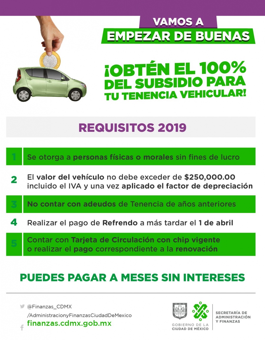 Ya hay límite para el subsidio de tenencia en la CDMX