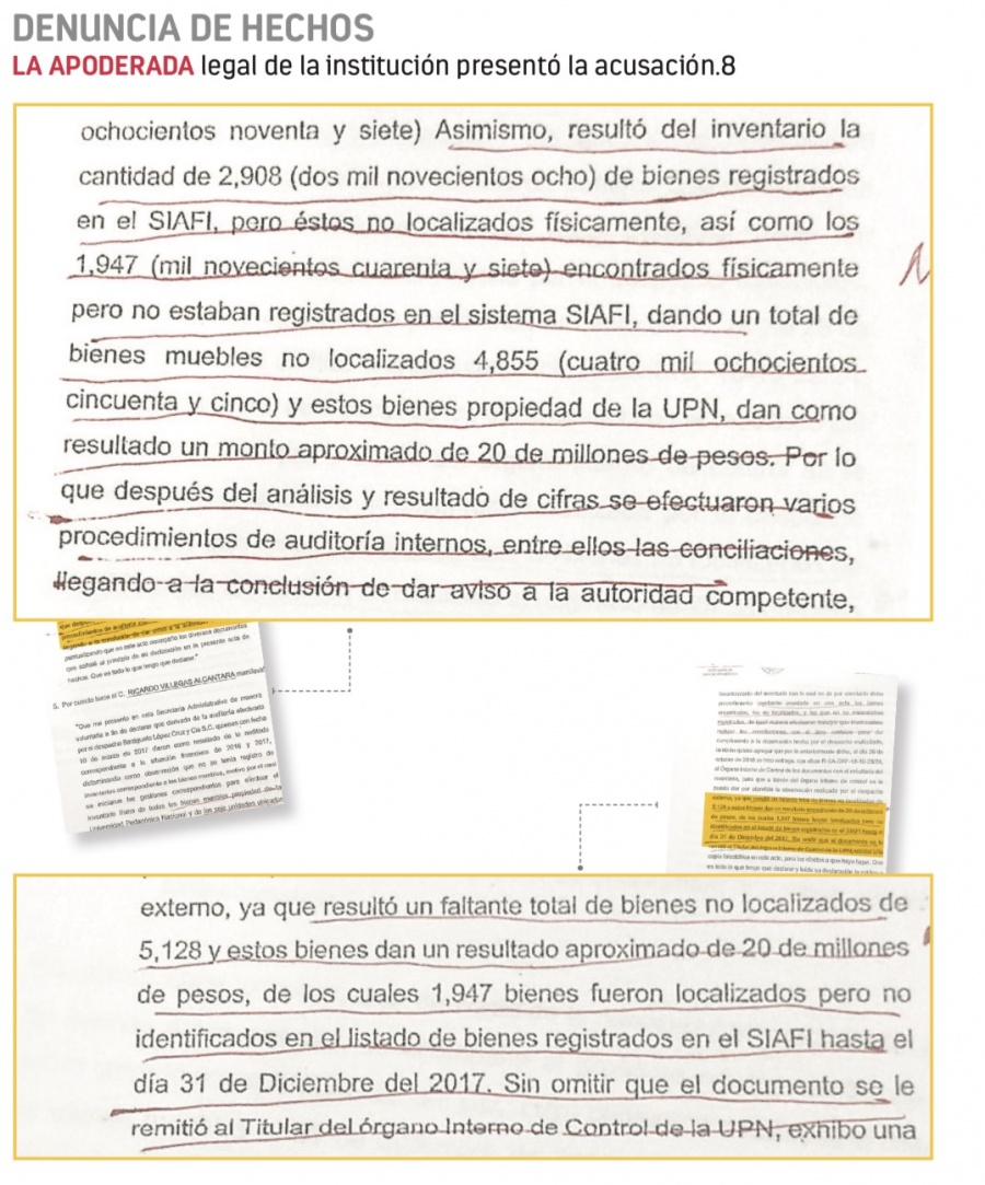 Saquean por años a UPN; son 20 mdp