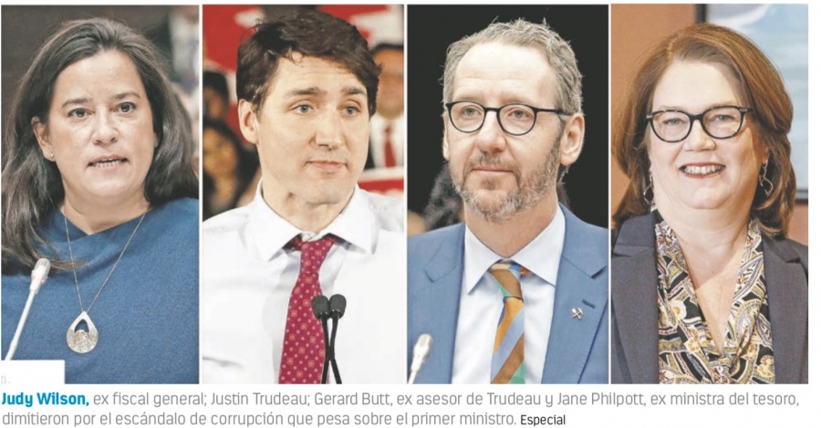 Trudeau suma ya tres dimisiones por corrupción