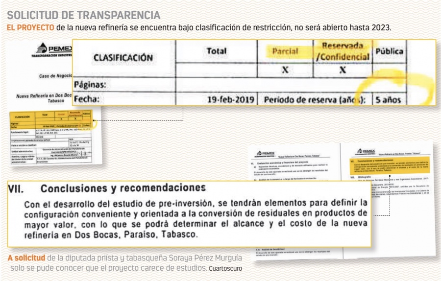 Pemex resguarda plan dos bocas a cinco años