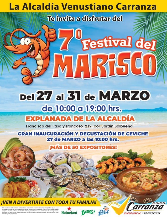 La alcaldía Venustiano Carranza está lista para el 7º Festival del Marisco