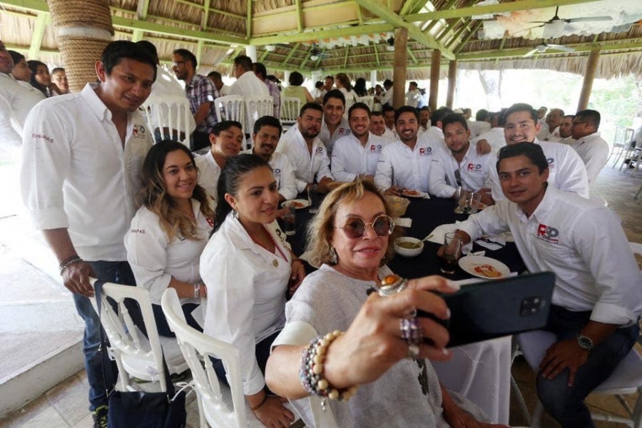 Reaparece Elba Esther Gordillo en Chiapas con el partido Redes Sociales Progresistas