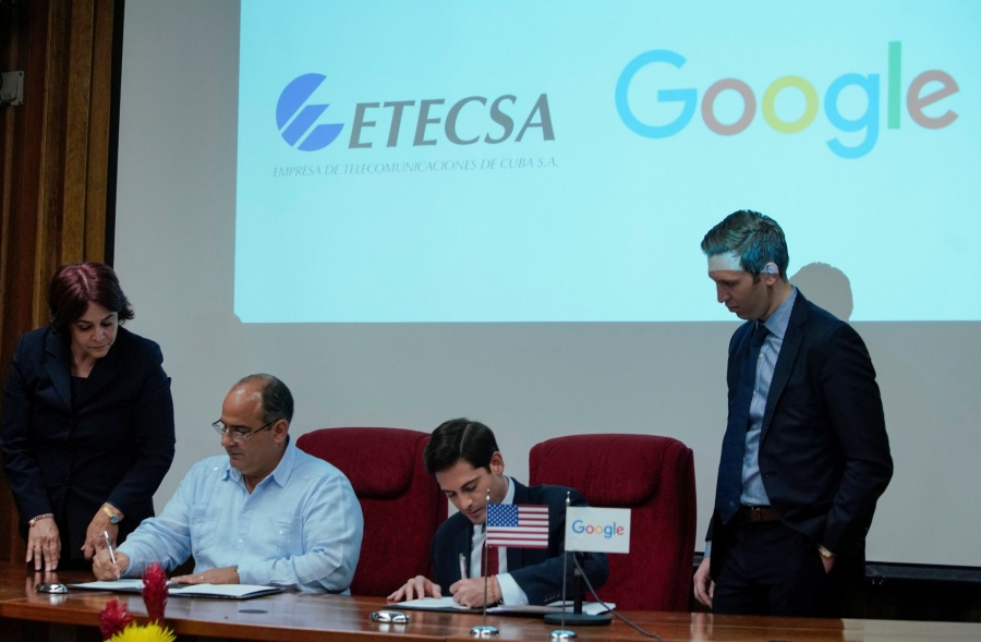 Es firmado un memorándum por Google y Cuba para mejorar el internet