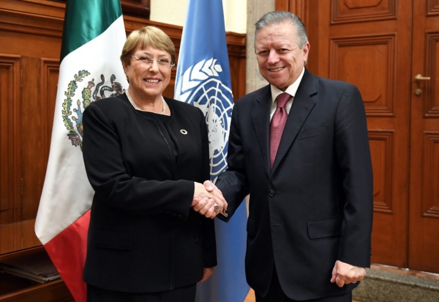 Zaldívar y Bachelet dialogan sobre derechos humanos en México