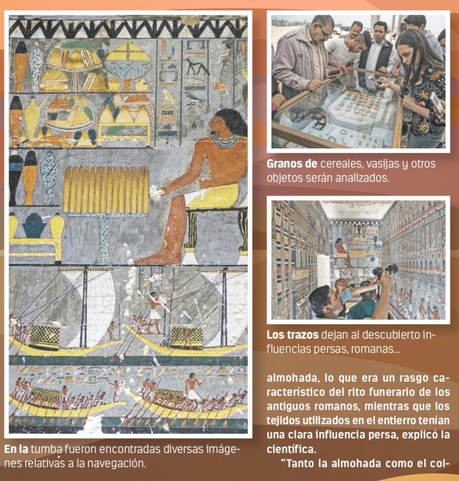 Hallan tumba en Egipto que revela la influencia romana