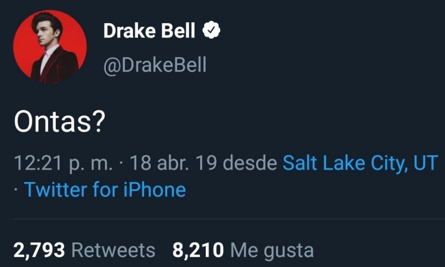 Entérate por qué ‘ontas’ y Drake Bell son tendencia