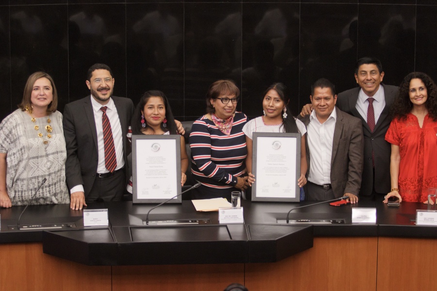 Senado entrega reconocimientos a Yalitza Aparicio y Nancy García