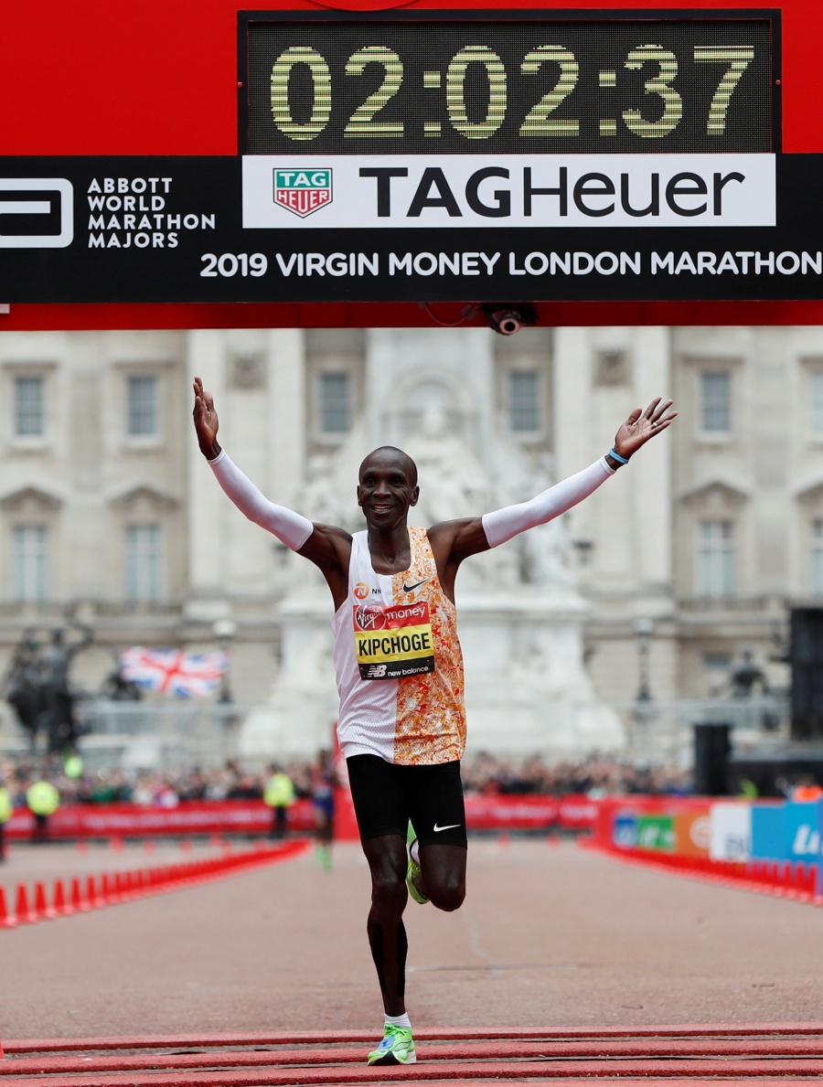 Keniata Eliud Kipchoge, máximo ganador de la maratón de Londres