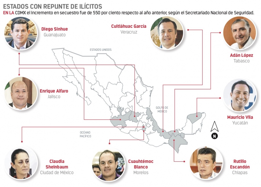 Reprueban en seguridad gobernadores recién electos