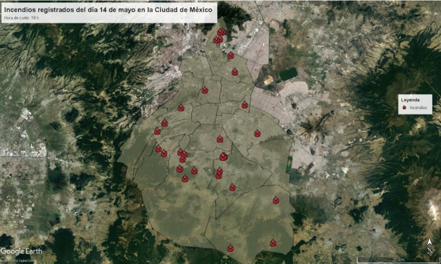 Registra CDMX 39 incendios este martes. Han sido controlados