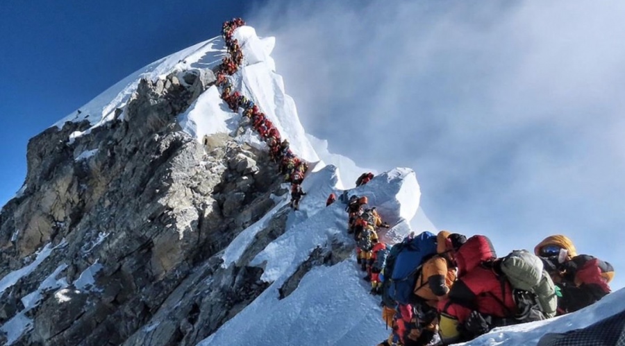 Tráfico en el Everest