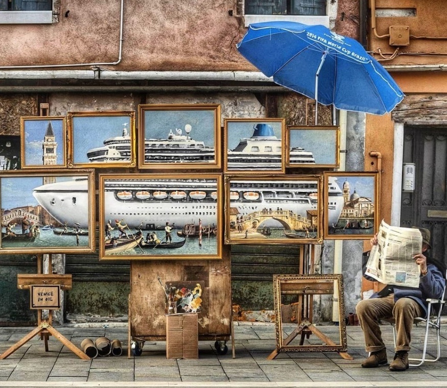 Policía de Venecia detiene intervención de Banksy