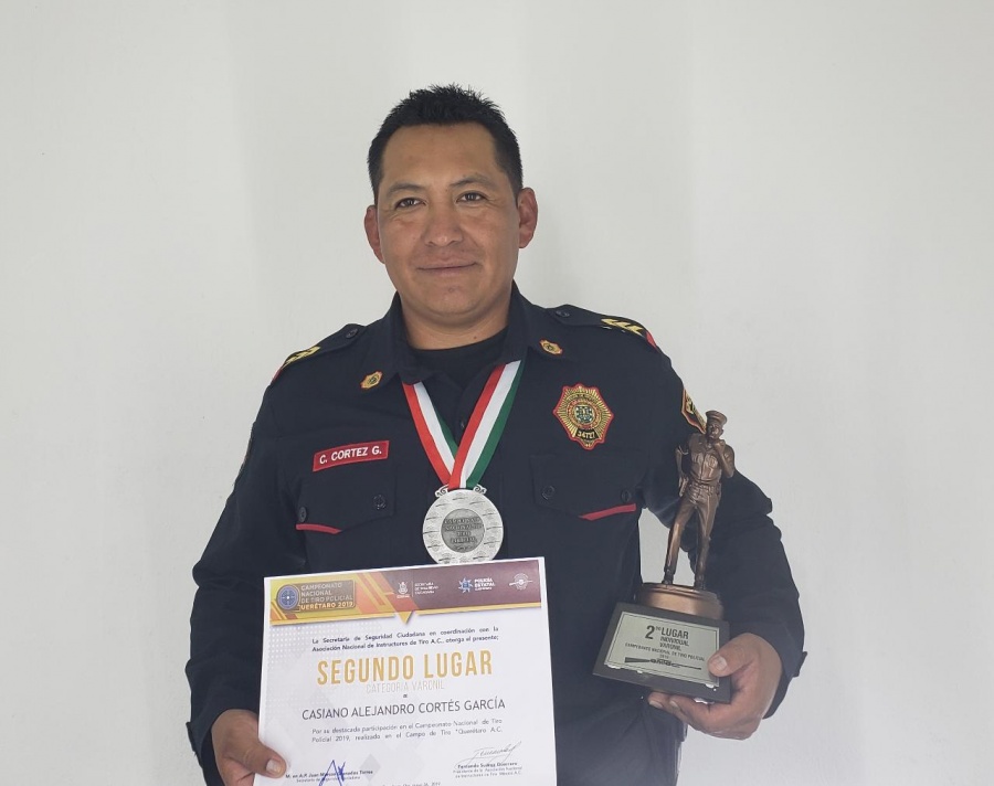 Elemento de la PBI, gana segundo puesto en campeonato de tiro policial