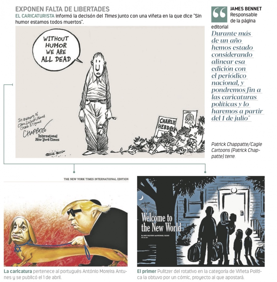 Tras cartón de Netanyahu y Trump, New York Times pone fin a caricaturas