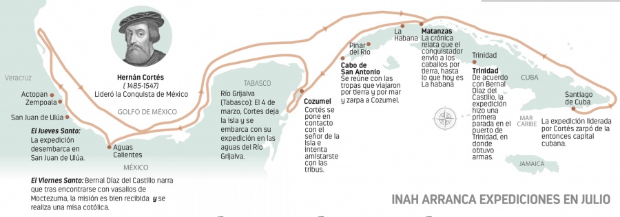 A 15 metros bajo el mar de Veracruz buscan navíos de Cortés