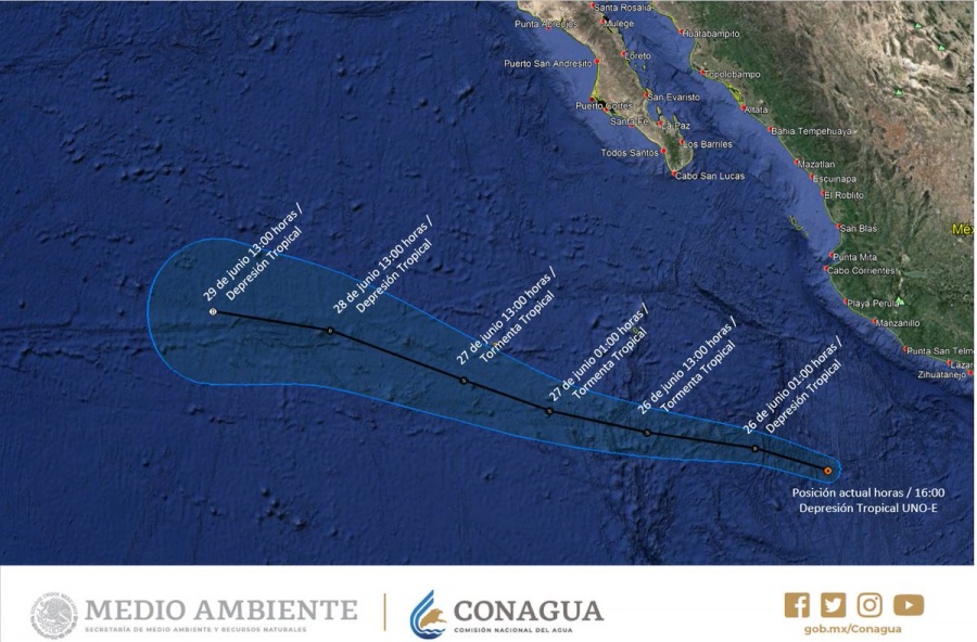 Se forma primer ciclón tropical en Pacífico