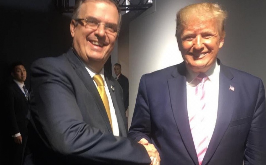 Ebrard y Trump se dan la mano en cumbre del G-20