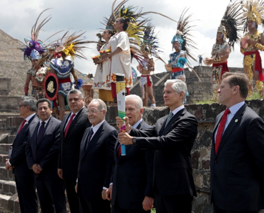 Encienden Fuego Nuevo en Teotihuacán para Panamericanos Lima 2019