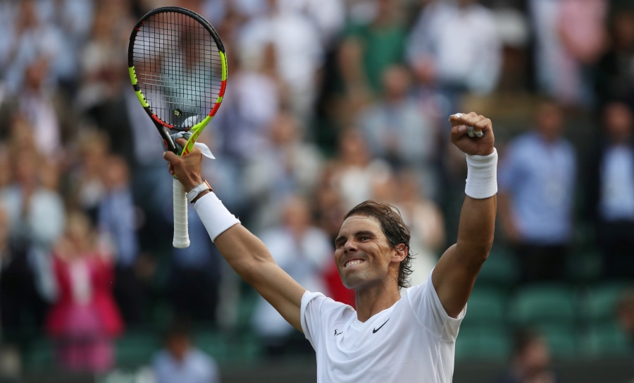 Federer, Nadal y Djokovic, a semifinales de Wimbledon