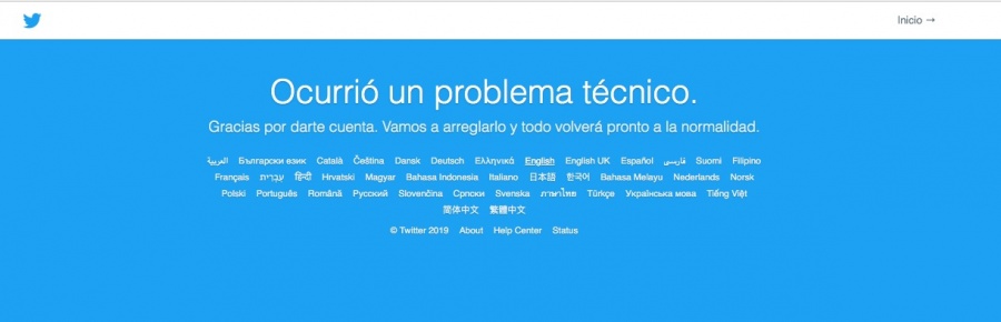 ¡Twitter se cae!