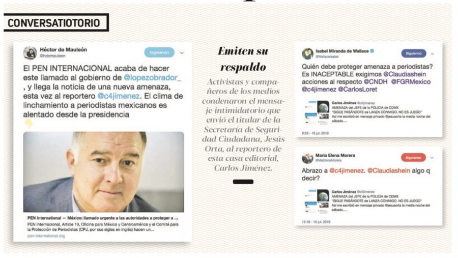 La CNDH ya indaga el mensaje intimidatorio contra periodista