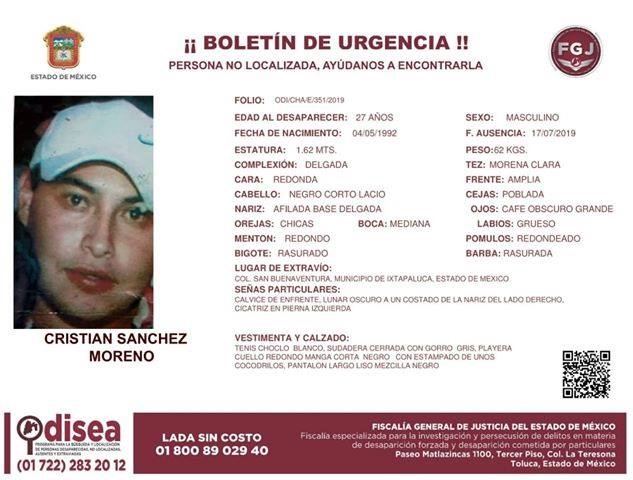 Activan Alerta Odisea en Ixtapaluca