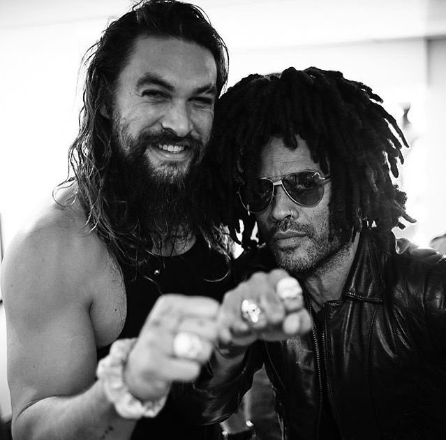 Lenny Kravitz y Jason Momoa mantienen una relación fraternal