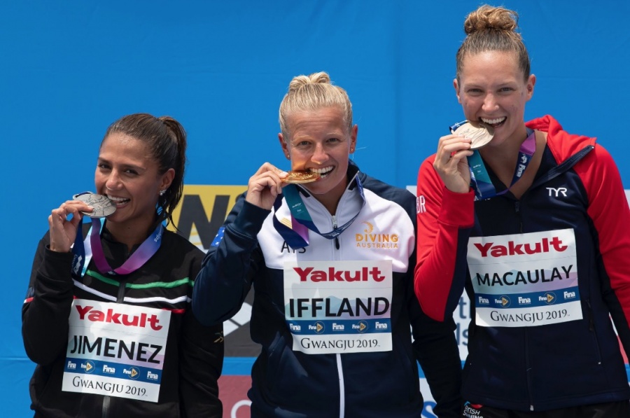 Adriana Jiménez se cuelga la plata en clavados en Mundial de Natación