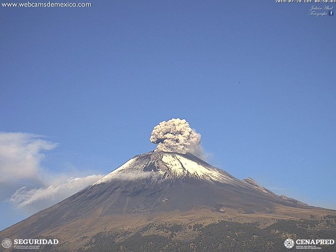 Así fue la actividad del Popocatépetl las últimas 24 horas