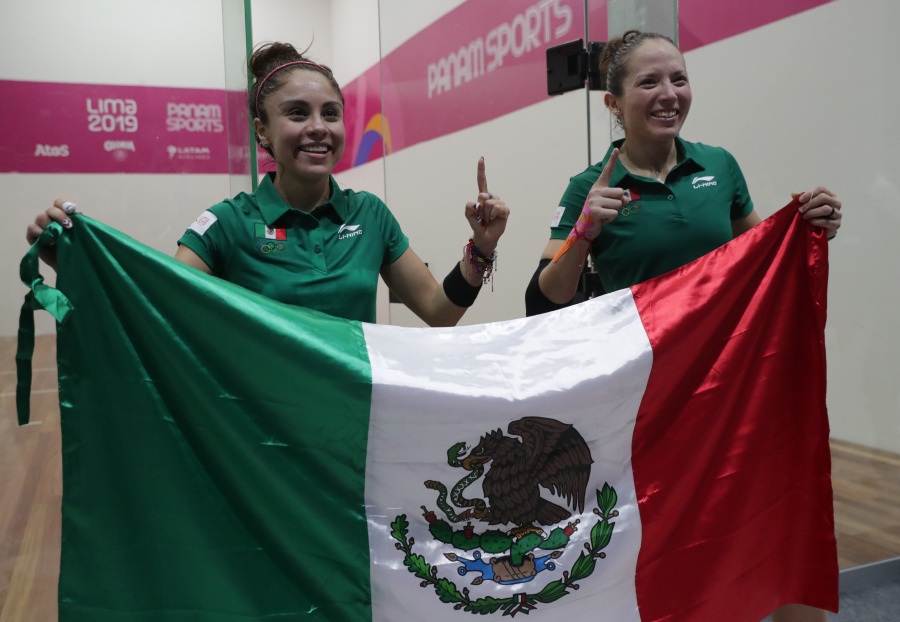 Paola Longoria y Samantha Salas, ganan oro en ráquetbol de dobles en Lima 2019