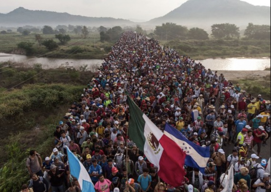 Con manifestación, migrantes exigen libre tránsito en México