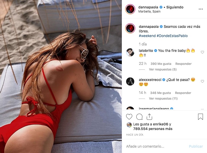 Enciende Danna Paola las redes con sensual foto