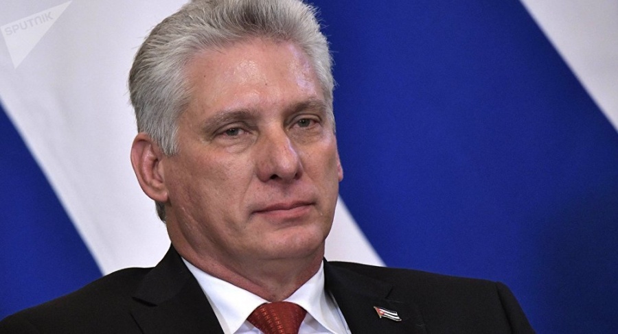 Marcelo Ebrard da la bienvenida al presidente de Cuba