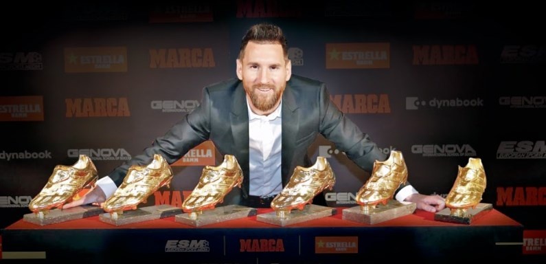 Con 6 Botas de Oro, Lionel Messi conquista la década