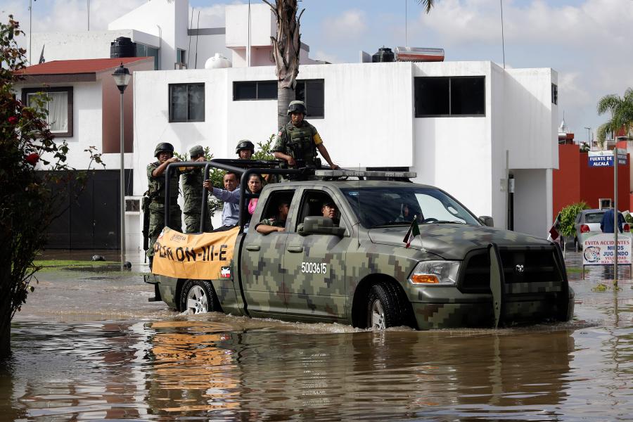 Aplica Sedena Plan DN-III por lluvias en Aldama, Tamaulipas