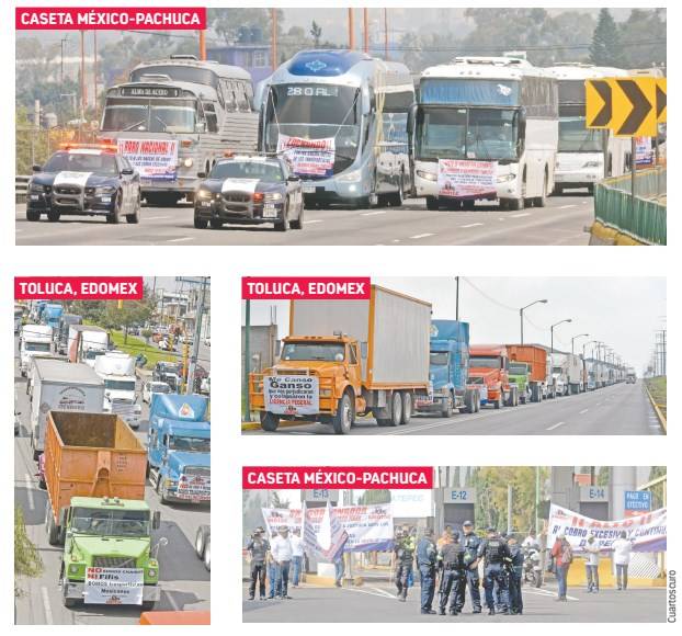 Camioneros toman vialidades de 22 estados