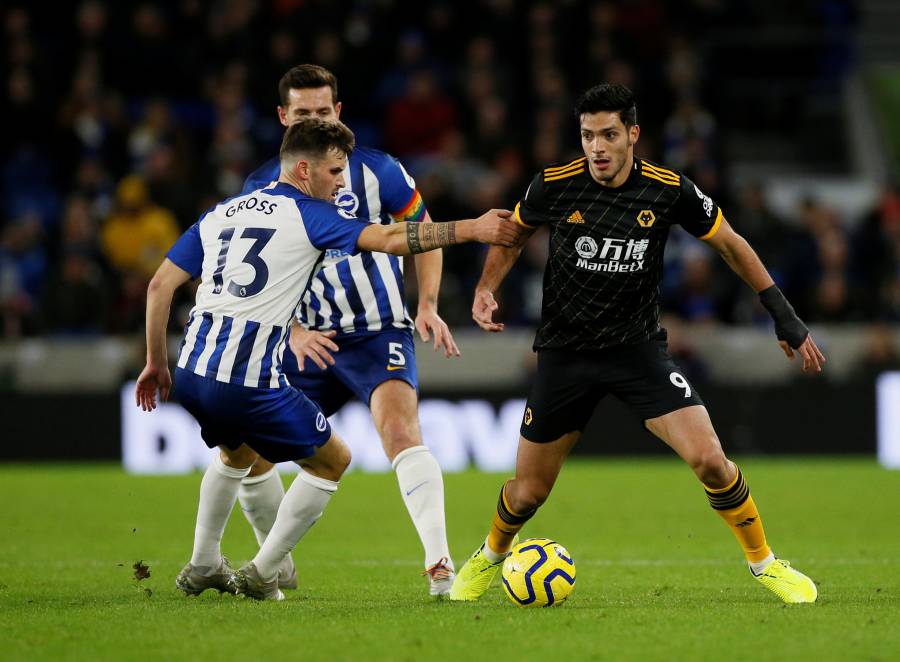 Con asistencia de Raúl Jiménez, Wolverhampton empata ante el Brighton