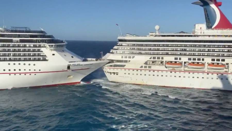 Dos cruceros de Carnival chocan en el caribe mexicano [Video]