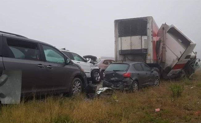 Impactante carambola se registra an la autopista Monterrey-Saltillo