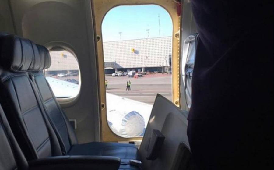 Desalojan avi&oacute;n de Delta en el AICM por desperfecto en una turbina