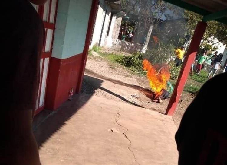 Queman vivo a presunto violador en población de Chiapas