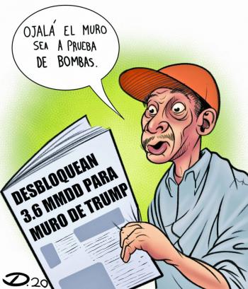 Desbloquean recursos para el muro de Trump