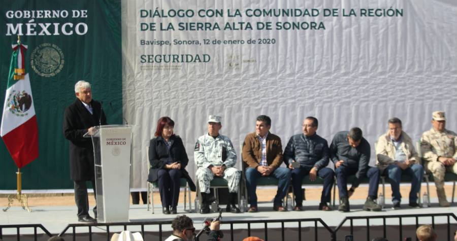 AMLO visita  a la familia Langford en sierra alta de Sonora