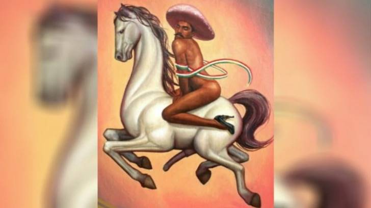 Empresario español compra la polémica pintura de Zapata desnudo