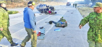Se desploma helic&oacute;ptero de la Sedena durante operativo 