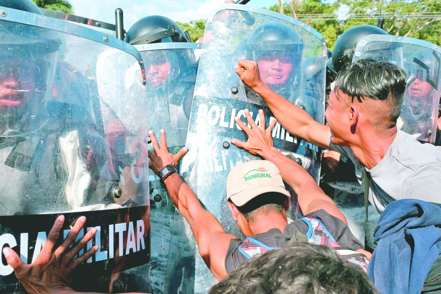 Chocan, otra vez, GN y migrantes en frontera 